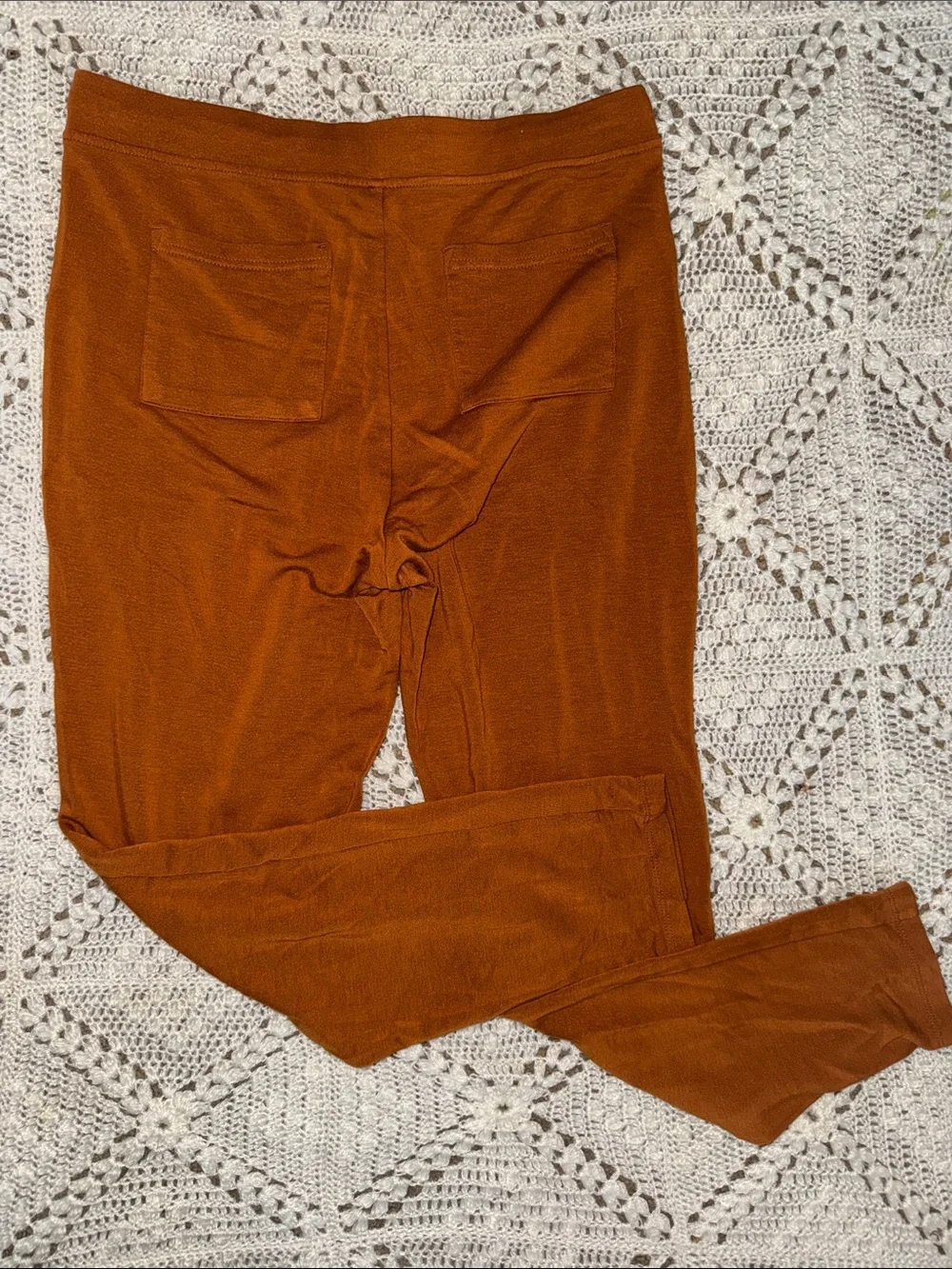 Lou & Grey for LOFT Rust Orange Lounge Set Size Medium Matching Top & Joggers